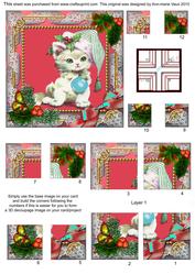 Christmas Cat All 4 Corner Stacker Card Front