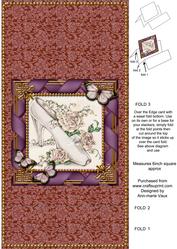 Wedding Shoe Easel Over the Edge Card