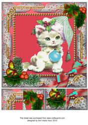 Christmas Cat 8inch Picture Sheet