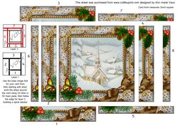 Church Holly Spiral Edge Stacker Card Front