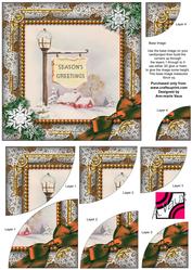 Pub Sign Snow 6 Inch Duo Corner Stack Card Front