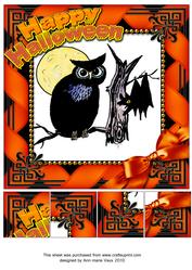 Hoot Halloween 8inch Picture Sheet