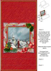 Rooftops Holly Easel Over the Edge Card
