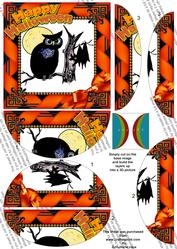 Hoot Halloween 5inch Side by Side Rounded Stacker