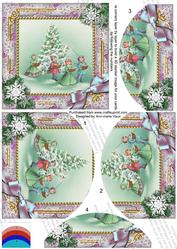 Carol Singers Snow One Edge Round Bottom Stacker