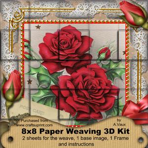 Christmas Roses 3D Paper Weaving Kit