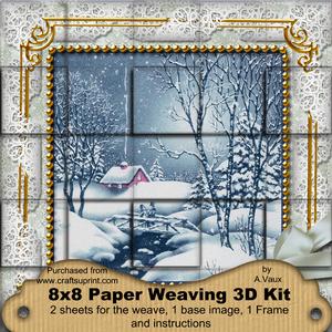 Blue Winter Walk 3D Paper Weaving Kit