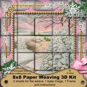 Christmas Stream Snow 3D Paper Weaving Kit