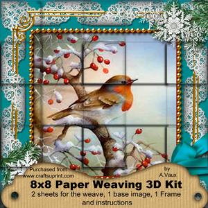 Robin 1 Snow 3D Paper Weaving Kit