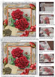 Christmas Roses 5inch 3D Paper Weaving Sheet