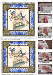 Blue Tit Bell 5inch 3D Paper Weaving Sheet