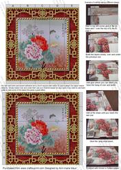 Oriental Butterfly Peony 5inch 3D Paper Weaving Sheet