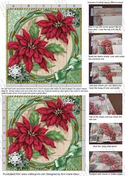 Poinsettia Circle Snow 5inch 3D Paper Weaving Sheet