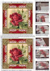 Red Rose Lace 5inch 3D Paper Weaving Sheet