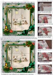 Winter Pub Holly 5inch 3D Paper Weaving Sheet