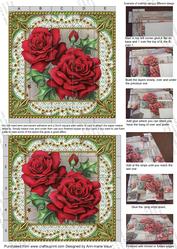 Vintage Roses1 Lace 5inch 3D Paper Weaving Sheet