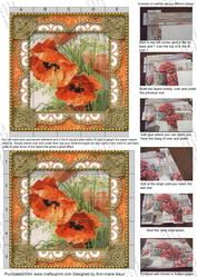 Vintage Poppies Lace 5inch 3D Paper Weaving Sheet