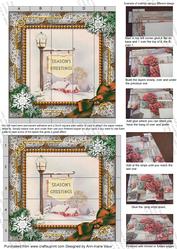 Pub Sign Snow 5inch 3D Paper Weaving Sheet