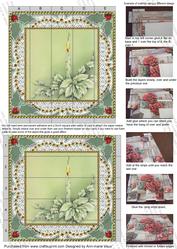 Pastel Poinsettia Lace 5inch 3D Paper Weaving Sheet
