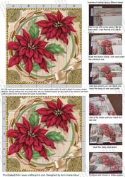 Poinsettia Gold 5inch 3D Paper Weaving Sheet