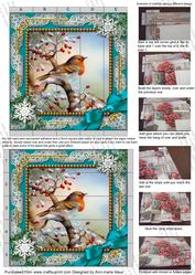 Robin 1 Snow 5inch 3D Paper Weaving Sheet