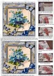 Forget Me Knots Butterfly 5inch 3D Paper Weaving Sheet