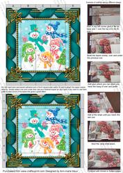 Snowman Family 5inch 3D Paper Weaving Sheet