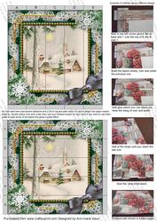 Winter Pub Snow 5inch 3D Paper Weaving Sheet
