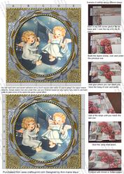 Singing Angels Gold 5inch 3D Paper Weaving Sheet