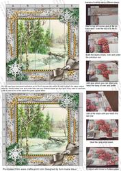 Winter Countryside Snow 5inch 3D Paper Weaving Sheet