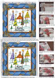 Happy Holidays Trees 5inch 3D Paper Weaving Sheet
