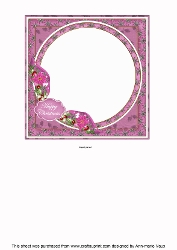 Christmas Pink Candles Happy Christmas 6inch Circle Topper Insert Panel