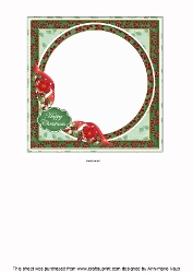 Christmas Tree Happy Christmas 6inch Circle Topper Insert Panel