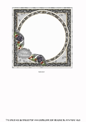 Snowy Walk Happy Christmas 6inch Circle Topper Insert Panel