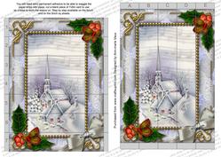 Blue Church Holly 7x5inch 3D Paper Weaving Sheet
