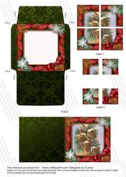Pinecones Snow 3in Mini Card Envelope 4 Corner Stacker Aio