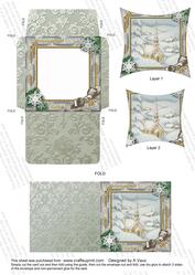 Church Snow Mini Card Envelope Pointy Stacker Aio