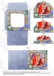 We 3 Kings Snow Card Envelope Scallop Bottom Stacker Aio