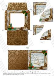 Church Holly Mini Card Envelope Duo Corner Stacker Aio
