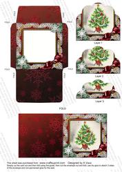 The Tree Snow Mini Card Envelope Scallop Bottom Stacker Aio