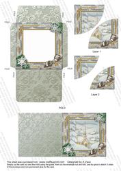 Church Snow Mini Card Envelope Duo Corner Stacker Aio