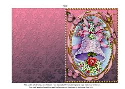 Two Tone Wedding Bells 7x5inch Folded Picture Card