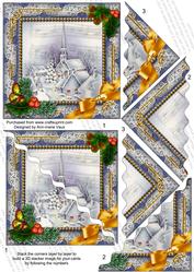 Blue Church Holly 5in Scallop Triangle Corner Stacker