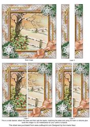 Winter Tale Snow 5inch Square Straight 2 Side Stacker