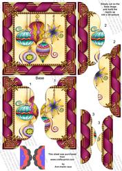 Christmas Decorations 5in Side by Side Round Scallop Stacker