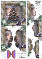 How Tree Looks Snow 5in Side by Side Round Scallop Stacker