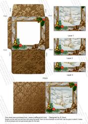 Church Holly 3in Mini Card Envelope Bottom Stacker Aio
