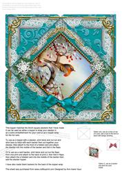 Robin 1 Snow 5inch Square Picture Envelope Backer
