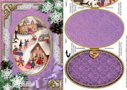 From Your House Snow Christmas A5 Locket Card Front