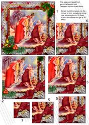 We 3 Kings Holly 5in Square One Corner Stacker